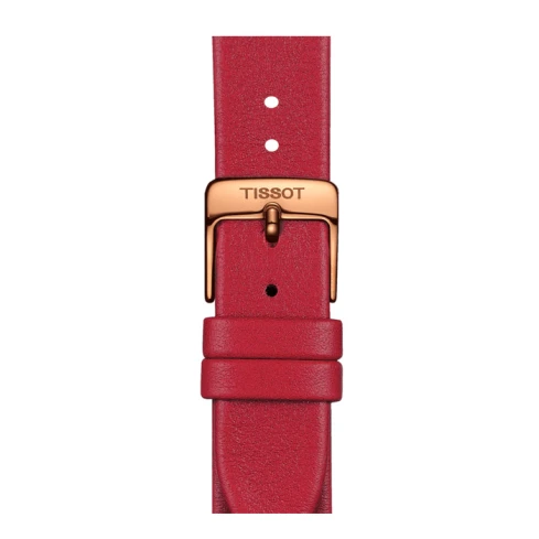 Дамски ръчен часовник с кварцов механизъм - корпус от Стомана - Естествена кожа - цвят Седеф Червен