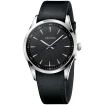 Calvin Klein K5A311C1 Bold - Мъжки ръчен часовник с кварцов механизъм - корпус от Стомана - Естествена кожа - цвят Черен Черен