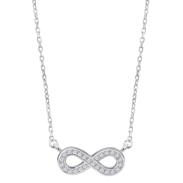 Дамски колие от 925 Сребро - с форма - - Сив