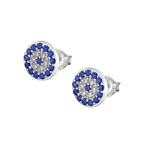 Дамски обеци от 925 Сребро - с форма Други - Кристали - Сив