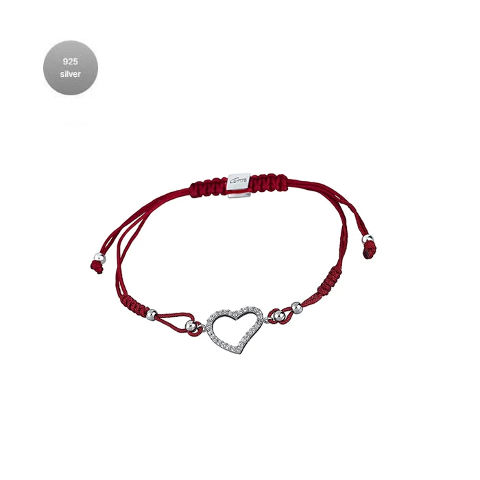 Дамски гривна от 925 Сребро - с форма Сърце - - Сив