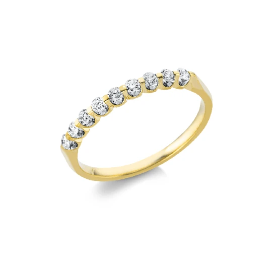 Дамски пръстен от 14K Злато Жълто - с форма - Диаманти