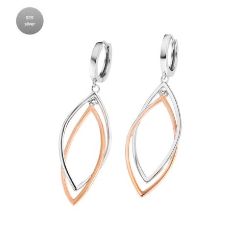 Дамски от 925 Сребро - с форма - - Сив