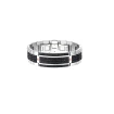 Мъжки гривна от 316l Медицинска стомана - с форма - Шпинел - Черен