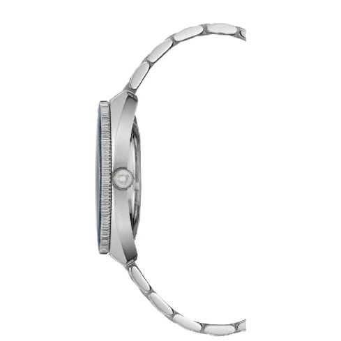 Мъжки ръчен часовник с автоматичен механизъм - корпус от Стомана и алуминий - Стоманена верижка - цвят Черен Сив