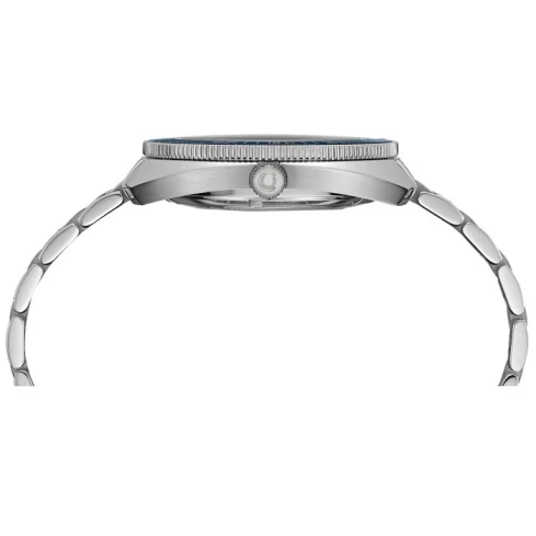 Мъжки ръчен часовник с автоматичен механизъм - корпус от Стомана и алуминий - Стоманена верижка - цвят Черен Сив