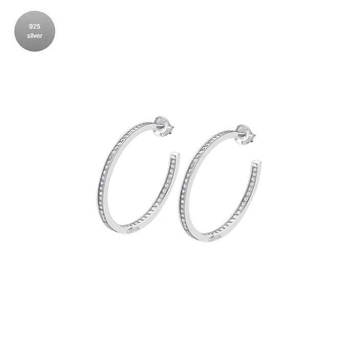 Дамски обеци от 925 Сребро - с форма - - Сив