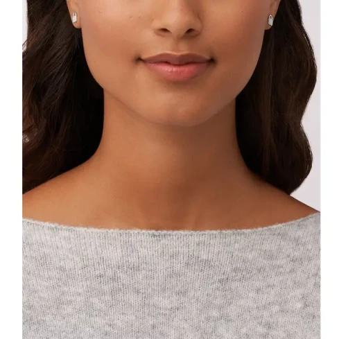 Дамски обеци от 925 Сребро - с форма Катинар - Цирконий