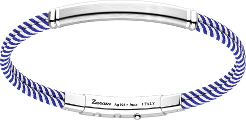 Мъжки гривна от 925 Сребро - с форма - - Стомана / Сребро