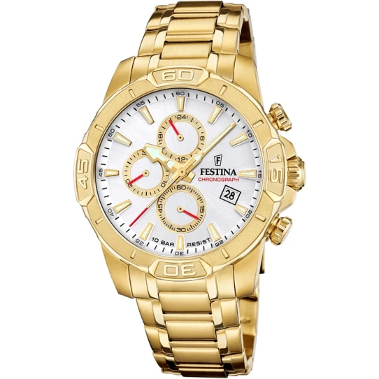 Дамски ръчен часовник с кварцов механизъм - корпус от Стомана - Стоманена верижка - цвят Бял Злато