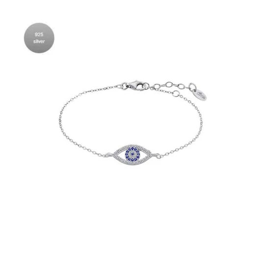 Дамски гривна от 925 Сребро - с форма Други - Цирконий - Сив