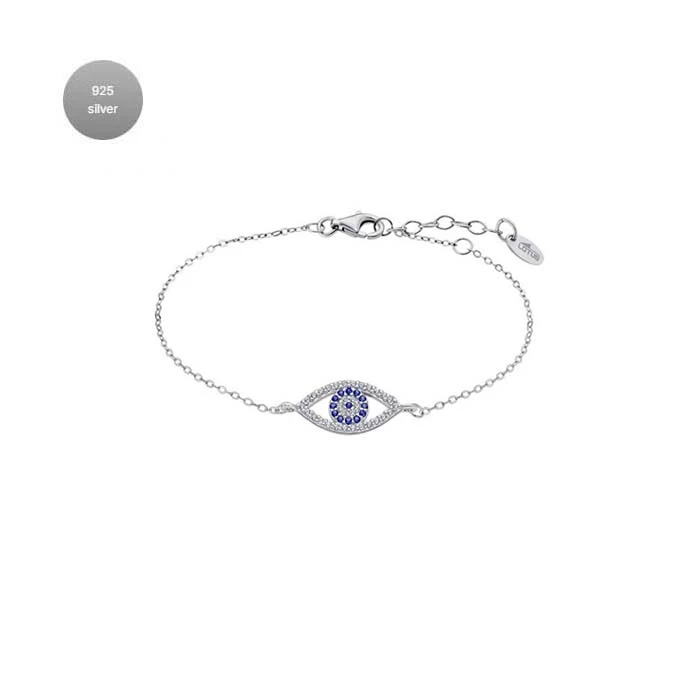 Дамски гривна от 925 Сребро - с форма Други - Цирконий - Сив