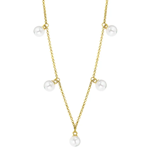 Дамски колие от 925 Сребро - с форма Други - Перла - Злато