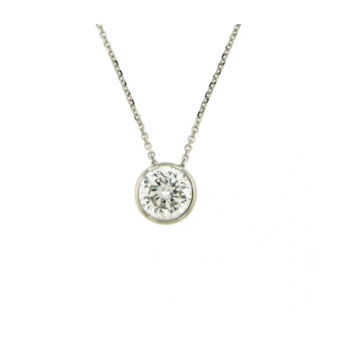 Дамски висулка от 14K Злато Бяло - с форма - Цирконий