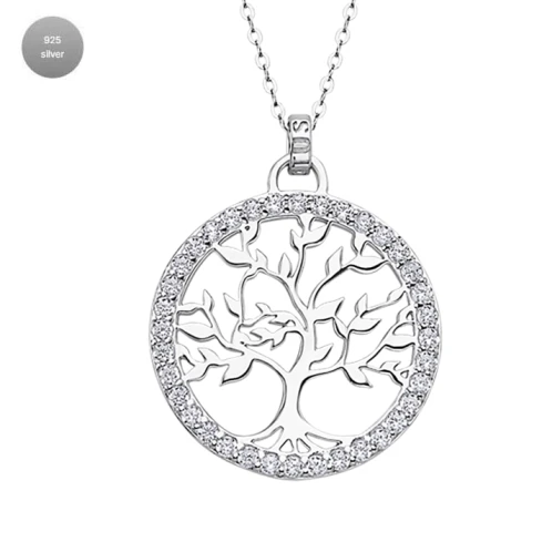 Дамски колие от 925 Сребро - с форма - - Сив