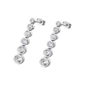 Дамски обеци от 925 Сребро - с форма Капка - Цирконий - сребро 925ML