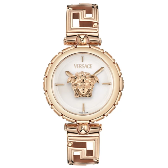 Дамски ръчен часовник с кварцов механизъм - корпус от Стомана - Стоманена верижка - цвят Бял Розово Злато