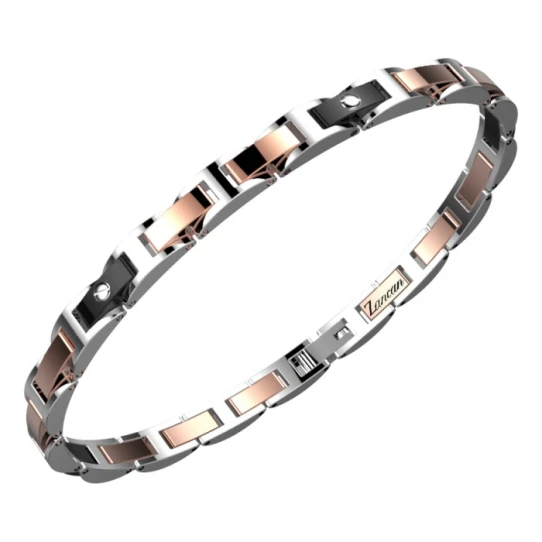 Мъжки гривна от 316l Медицинска стомана - с форма - - Стомана с розова позлата