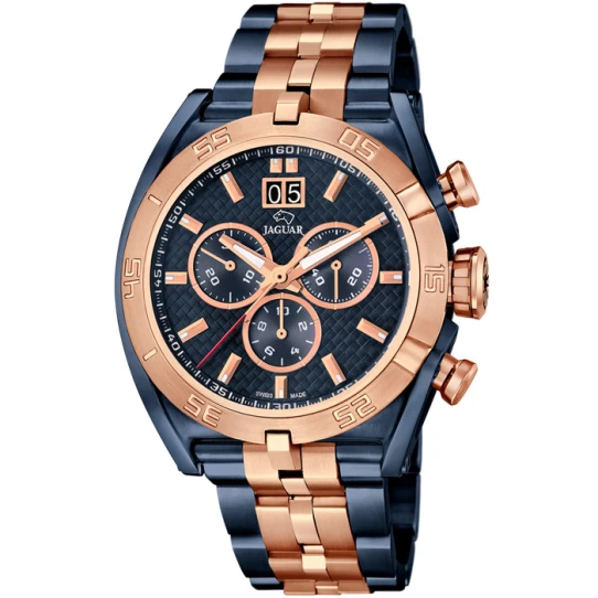 Мъжки ръчен часовник с кварцов механизъм - корпус от Стомана - Стоманена верижка - цвят Син Син