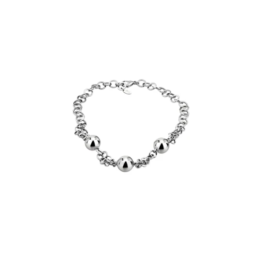 Дамски гривна от 316l Медицинска стомана - с форма Други - Стоманена топка - Сив