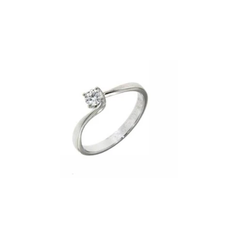 Дамски пръстен от 18K Злато Бяло - с форма - Диаманти
