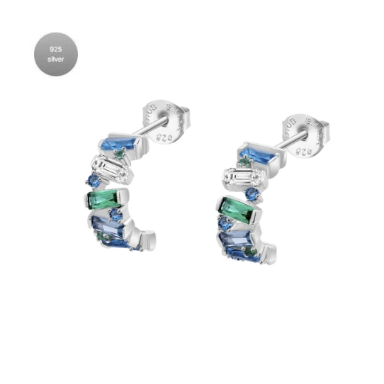 Дамски от 925 Сребро - с форма - - Сив