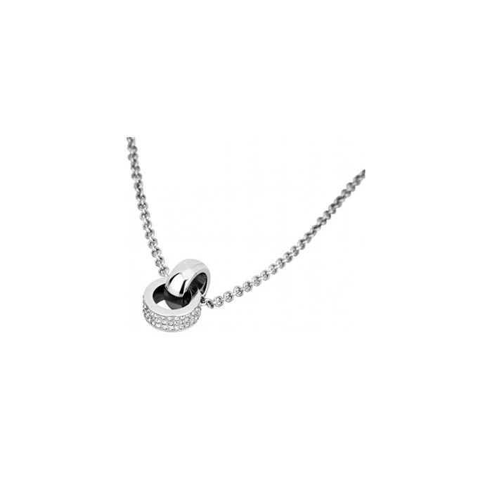 Дамски колие от 316l Медицинска стомана - с форма Други - Цирконий - Сив