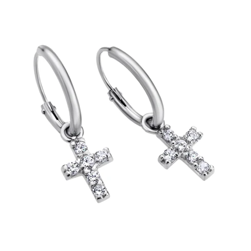 Дамски обеци от 925 Сребро - с форма - - Сив