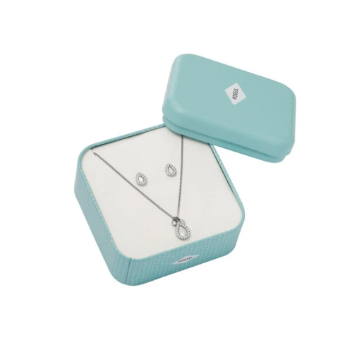 Дамски обеци от - с форма - - Сив / Кристали