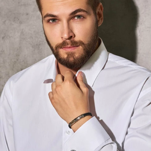 Мъжки гривна от 925 Сребро - с форма