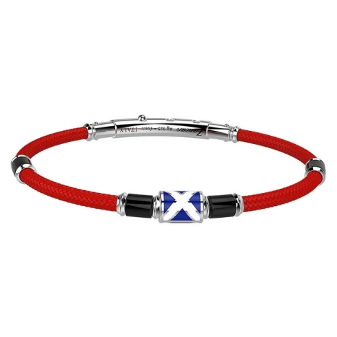 Мъжки гривна от 925 Сребро - с форма Други - - Сив/Черен