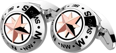 Мъжки ботунели от 316l Медицинска стомана - с форма Компас - - Сив