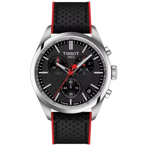 Мъжки ръчен часовник с кварцов механизъм - корпус от Стомана - Стоманена верижка - цвят Черен Черен