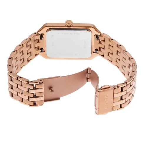 Дамски ръчен часовник с кварцов механизъм - корпус от Стомана - Стоманена верижка - цвят Седеф Розово Злато