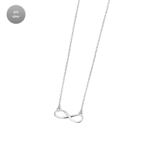 Дамски колие от 925 Сребро - с форма - - Сив