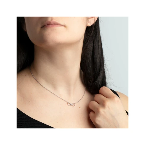 Дамски колие от 925 Сребро - с форма - - Сив