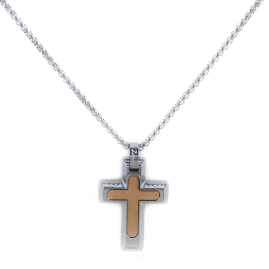 Мъжки колие от 316l Медицинска стомана - с форма - - Стомана с розова позлата