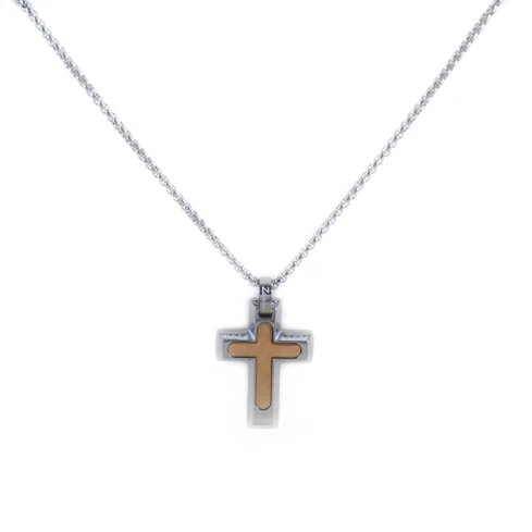 Мъжки колие от 316l Медицинска стомана - с форма - - Стомана с розова позлата