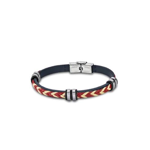 Мъжки гривна от 316l Медицинска стомана - с форма Други - - Червен / Бежов / Черен