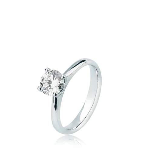 Дамски пръстен от 18K Злато Бяло - с форма - Диаманти