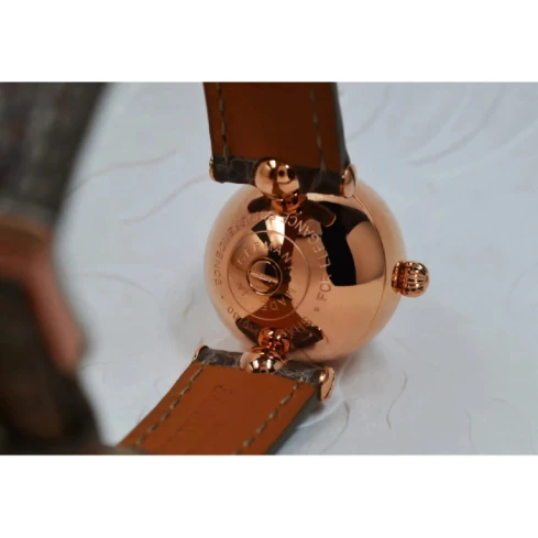 Дамски ръчен часовник с автоматичен механизъм - корпус от Стомана - Естествена кожа - цвят Розово Злато Розов