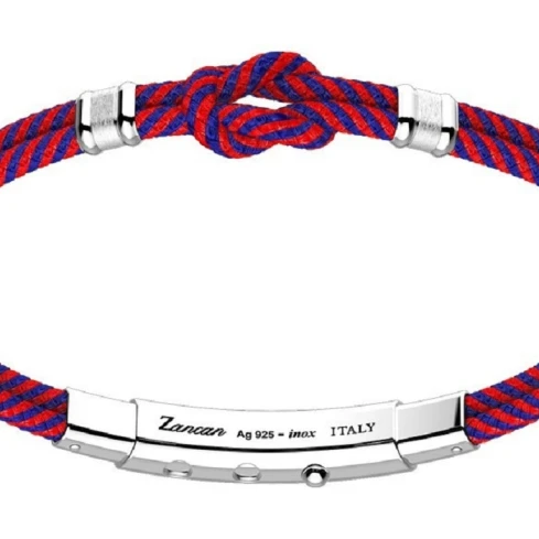 Мъжки гривна от 925 Сребро - с форма Други - - Червен / Син