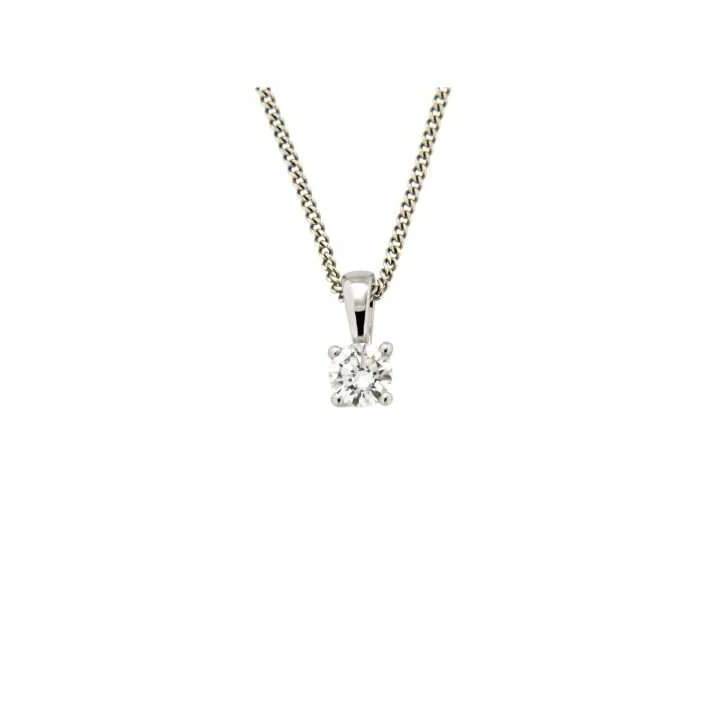 Дамски висулка от 14K Злато Бяло - с форма - Диаманти