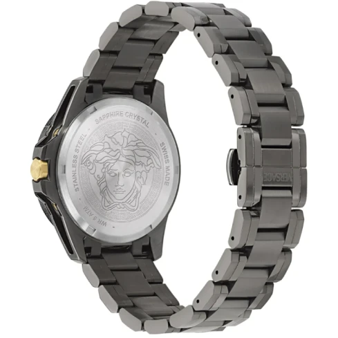 Мъжки ръчен часовник с кварцов механизъм - корпус от Стомана - Стоманена верижка - цвят Черен Черен