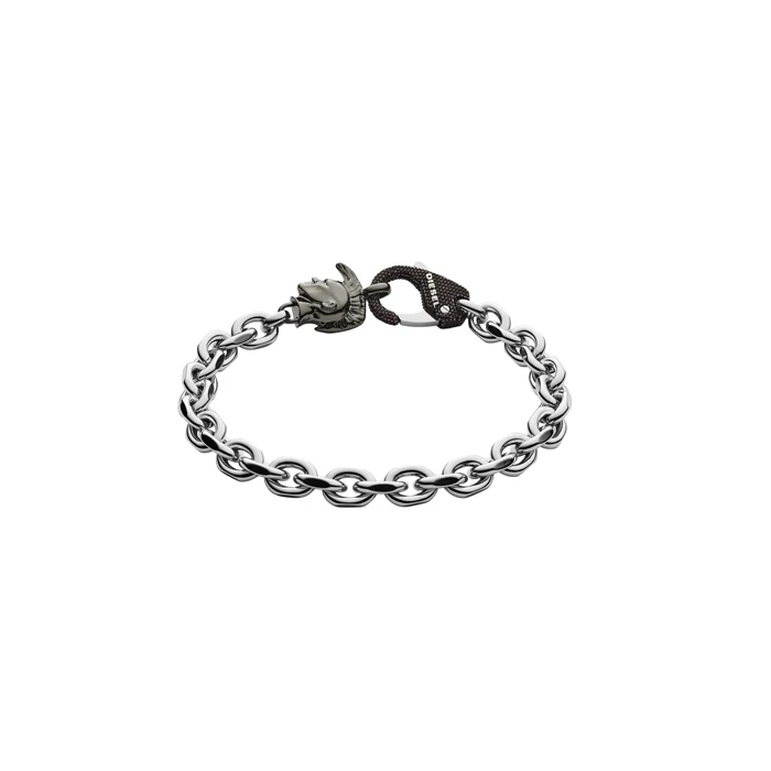 Мъжки гривна от 316l Медицинска стомана - с форма - - Сив