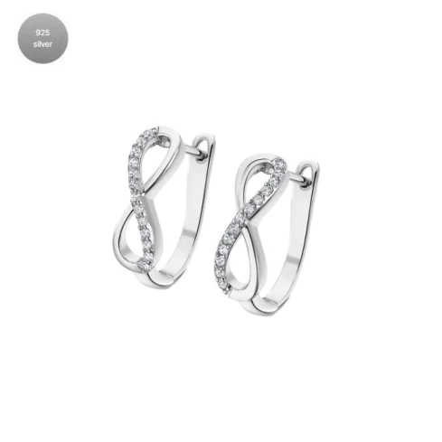 Дамски обеци от 925 Сребро - с форма - - Сив