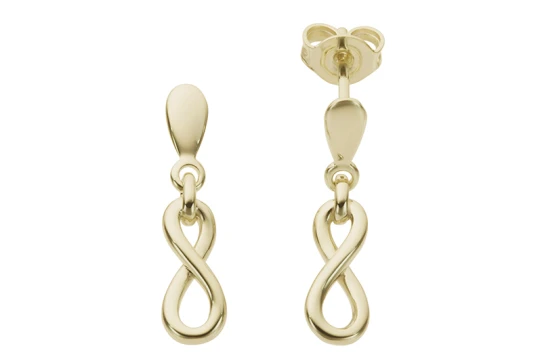 Дамски обеци от 14K Злато Жълто - с форма