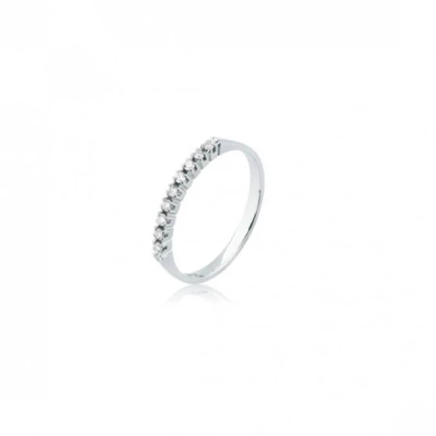 Дамски пръстен от 18K Злато Бяло - с форма - Диаманти