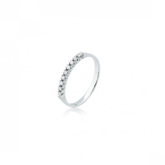 Дамски пръстен от 18K Злато Бяло - с форма - Диаманти