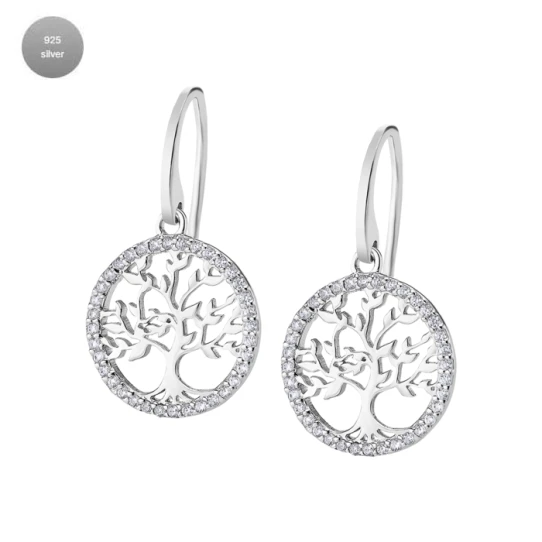 Дамски обеци от 925 Сребро - с форма - - Сив